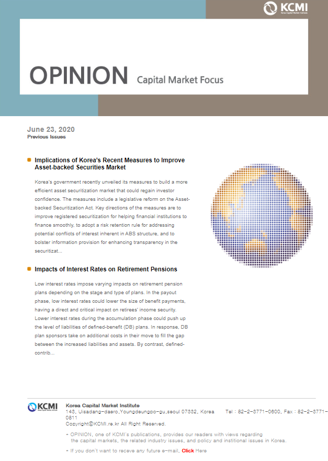 Implications of Korea’s Recent Measures to Improve  Asset-backed Securities Market