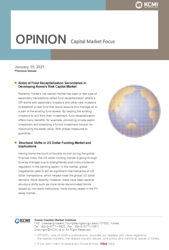 Roles of Fund Recapitalization Secondaries in Developing Korea’s Risk Capital Market