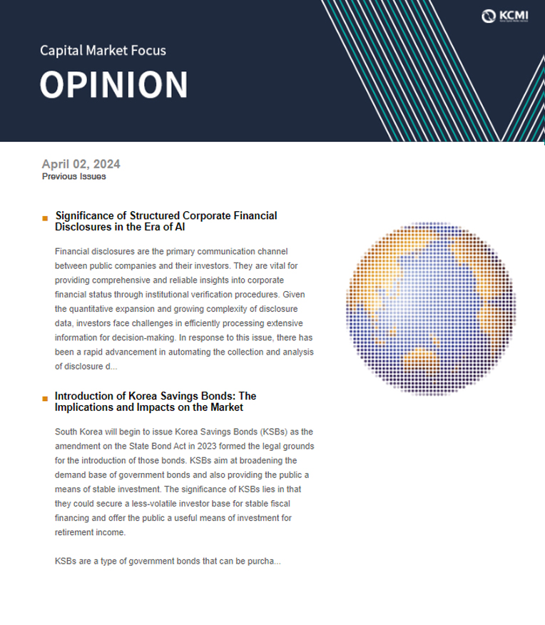 Introduction of Korea Savings Bonds: The Implications and Impacts on the Market